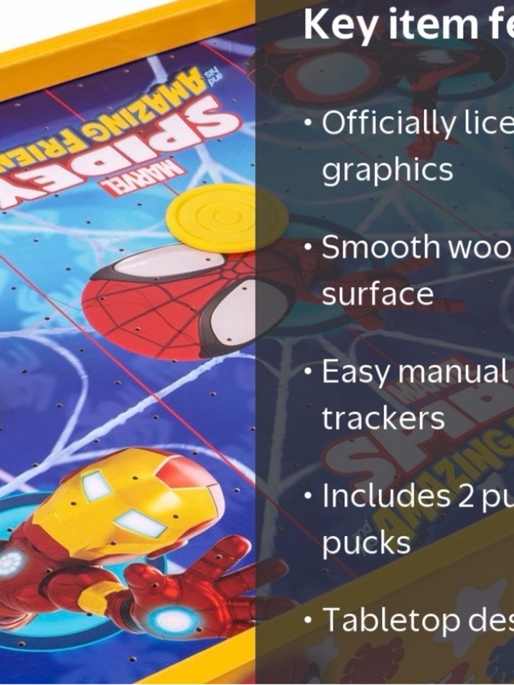 New Marvel Spidey and friends electronic tabletop air hockey
